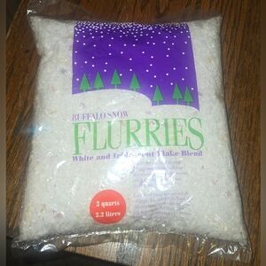 Faux Snow Flurries Iridescent Flake Christmas Decor Snow Villages 2qt Buffalo